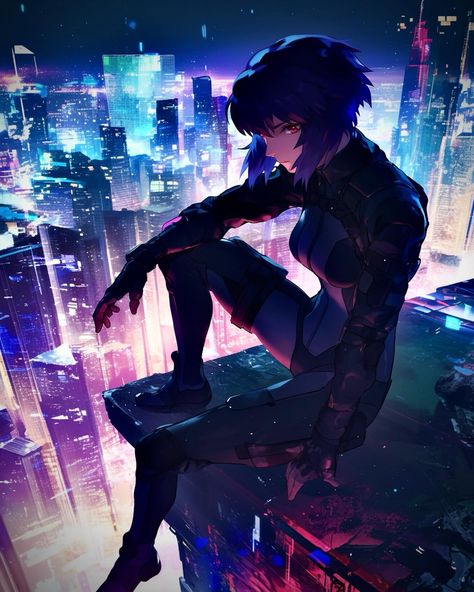 Naor Doroni (@the.artful.ai) • Instagram photos and videos Ghost Animation, Motoko Kusanagi, Animation Illustration, Anime Book, Ghost In The Shell, Manga Illustration, Manga Drawing, Manga Comics, Manga Girl