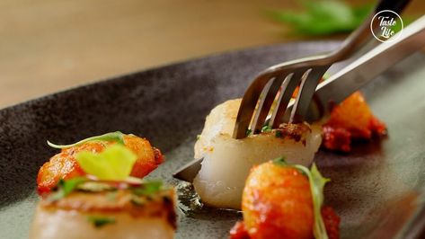 The combination of the flavours infused in the gnocchi accompany the scallops nicely making this a versatile entree ... Chicken Supreme, Garlic Prawns, Seared Scallops, Smoked Cooking, Slow Cooked Beef, Gnocchi Recipes, Scallops Seared, Mediterranean Cuisine, Beef Ribs