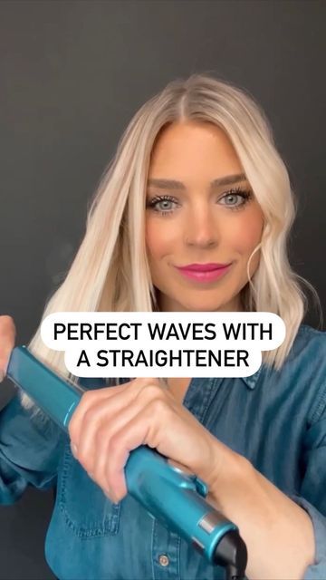 Hairstylist Education, Straightener Waves, Perfect Beach Waves, Straight Iron, Straighten Hair, Flat Iron Curls, How To Curl Short Hair, Coarse Hair, Blonde Bobs