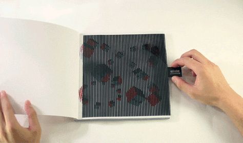 Moiré-effect book creates stunning animations on paper | Creative Bloq Animation On Paper, Creative Book Design, Interactive Publication, Pixel Book, Time Animation, Animation Book, Moire Effect, Paper Rocket, Paper Animation