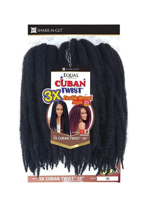 Freetress Equal Synthetic Hair Braids Double Strand Style (Havana Twist) Cuban Twist Braid 16 - Brooklyn Hair Synthetic Hair Braids, Cuban Twist, Latest Hair Braids, Marley Braids, Havana Twist, Traditional Hairstyle, Twist Braid, Faux Locs Hairstyles, Glueless Wig