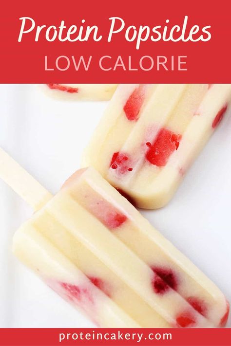 Protein Popsicles (Low Calorie) Protein Powder Popsicles, Low Calorie Popsicles, High Protein Popsicles, Protein Popsicles, Easy Protein Snacks, Keto Protein Shakes, Protein Snacks Recipes, Protein Dessert Recipes, Easy Protein Meals