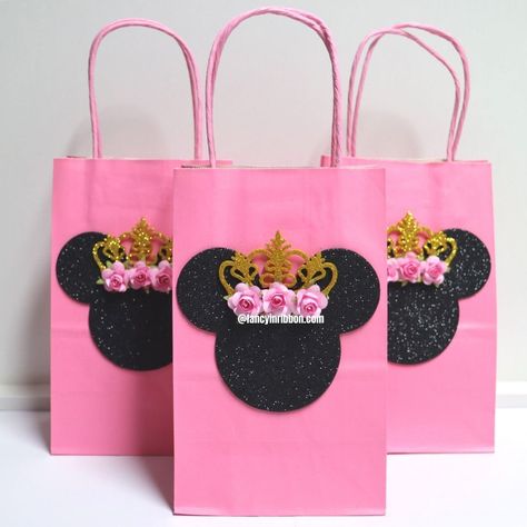 Princess Party Favor, Pink Princess Party, Minnie Mouse Birthday Party Decorations, Mickey Mouse Baby Shower, Minnie Mouse Birthday Decorations, 3d Paper Flowers, Pink Mouse, Minnie Mouse 1st Birthday, Princess Party Favors