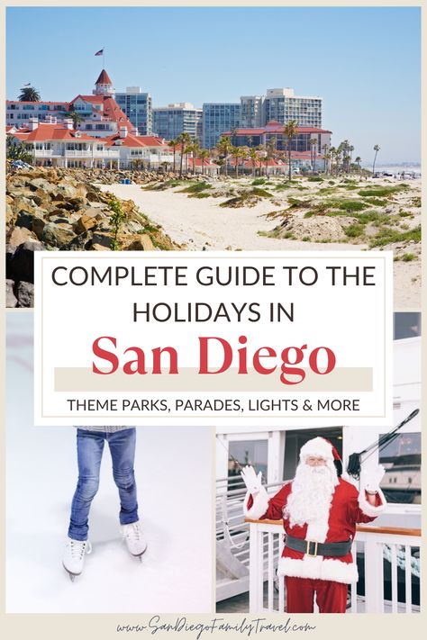 The holiday season is a wonderful time to visit San Diego! From the San Diego Zoo to ice skating at the beach, to the many family-friendly San Diego holiday events, here are 27 fun things to do at Christmas in San Diego that are sure to get you in the holiday spirit. San Diego December, San Diego At Christmas, San Diego Things To Do In December, Christmas In San Diego, San Diego In January, San Diego In December, San Diego Christmas, Things To Do At Christmas, San Diego Activities