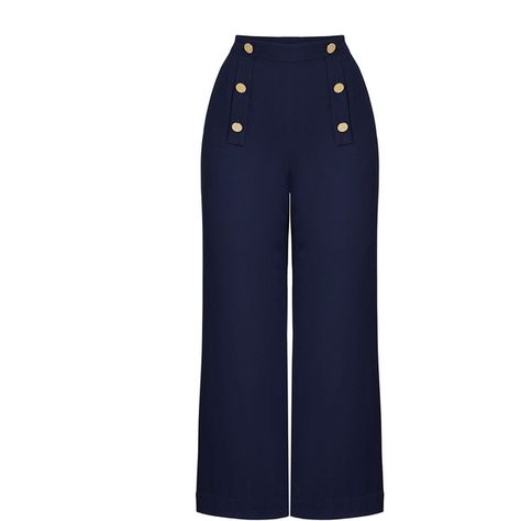 Draper James Navy Sailor Pants (705 HNL) ❤ liked on Polyvore featuring pants, navy blue trousers, navy trousers, blue pants, blue trousers and navy pants Sailor Trousers, Textiles Ideas, Navy Blue Trousers, Navy Trousers, Sewing Pants, Navy Sailor, Sailor Pants, Slacks For Women, Pretty Skirts