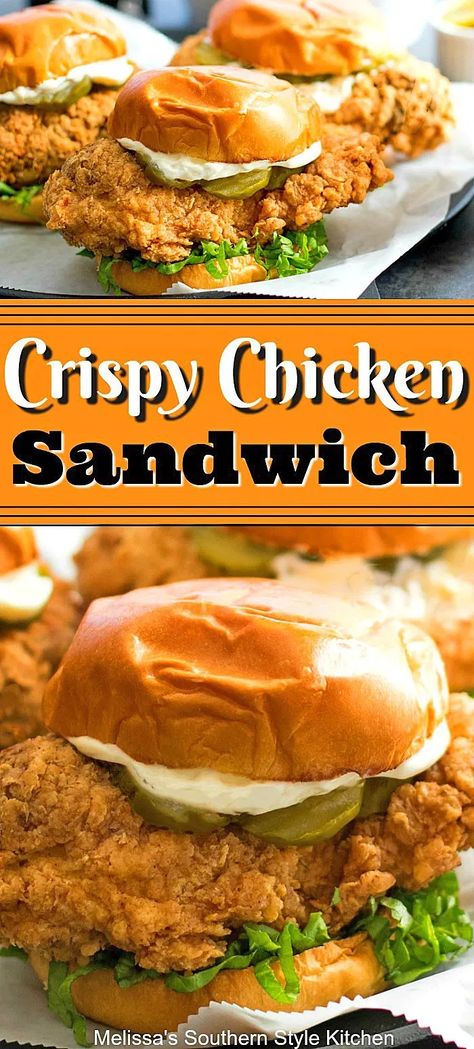 Lunch Quick, Crispy Chicken Sandwich, Sandwich Vegetarian, Melissas Southern Style Kitchen, Crispy Chicken Burgers, Crispy Chicken Sandwiches, Roast Beef Sandwich, Kentucky Fried Chicken, Monte Cristo Sandwich