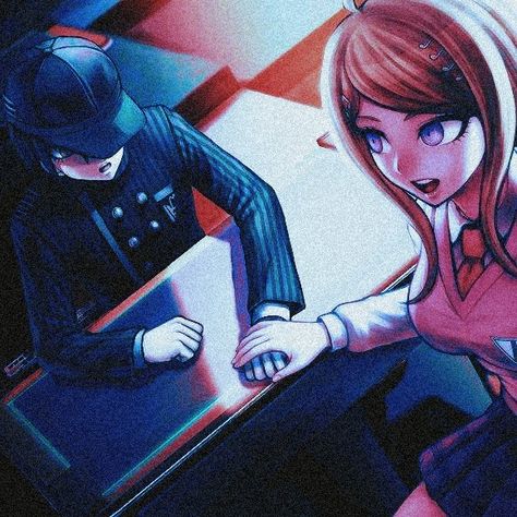 Kaede And Shuichi, Kaede Akamatsu And Shuichi Saihara, Kaede Akamatsu, Shuichi Saihara, Room Setting, Setting Ideas, Cute Couple Drawings, Danganronpa V3, Danganronpa Characters