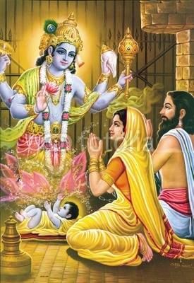 Krishna appears to Vasudeva and Devaki in the form of a baby साईं बाबा, Shree Hari, Ram Krishna, Rama Image, Sri Ram, Krishna Hd, Vishnu Wallpapers, Sita Ram, Lord Rama Images