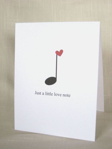 Valentine Handmade Cards, Red Valentine, Valentine Cards Handmade, Love Note, My Funny Valentine, 수채화 그림, Handmade Valentine, Amazing Ideas, Music Note