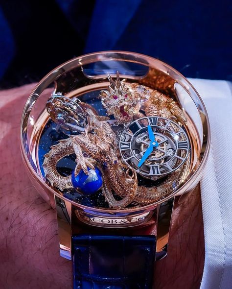 Jacob & Co. 捷克豹 [New] Astronomia Tourbillon Dragon In Hong Kong For Sale (11443118) Tourbillion Movement, Rolex Watches For Sale, Used Rolex, Trendy Watches, Skeleton Watches, Watches For Sale, Men's Watches Luxury, Expensive Watches, Invicta Watches