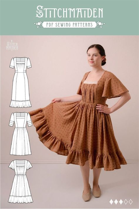 #sewingpatterns,#sewing,#diy,#crafts,#handmade,#fabric,#fashion,#sewingproject,#sewinglove,#sewingaddict Sewing Projects Clothes, Fashion 90s, Kleidung Diy, 90's Fashion, Cottagecore Dress, Sewing Design, Diy Sewing Clothes, Clothes Sewing Patterns, Fashion Sewing Pattern