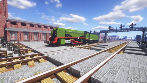 On the right track | Minecraft Minecraft Train Tracks, Minecraft Railroad, Minecraft Train, Green Scenery, Minecraft Architecture, Minecraft Creations, Steam Trains, Train Tracks, New Journey