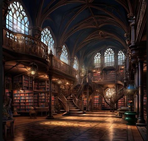 Giant Library, Castle Library, Grand Library, Magical Library, Ancient Library, Fantasy Cottage, Dark Beauty Photography, Episode Backgrounds, Library Aesthetic