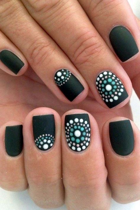 Polka Dot Nail Art Designs, Dot Nail Art Designs, Year Nails, Polka Dot Nail Designs, Dot Nail Designs, Polka Dot Nail Art, Wedding Nail Art Design, Geometric Nail Art, Dot Nail Art