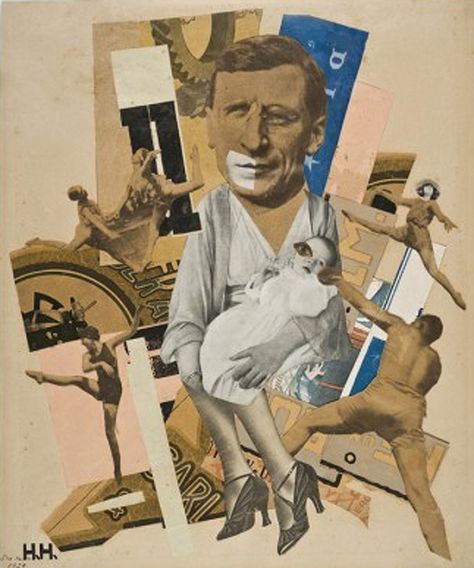 DER VATER (THE FATHER), BY HANNAH HOECH Hannah Hock, Hannah Hoch Collage, Dada Art Movement, Dadaism Art, Hannah Höch, Hannah Hoch, Raoul Hausmann, Dada Artists, Dada Collage