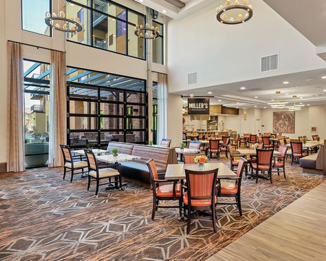 Top 10 trends in senior living facilities for 2024 Retirement Home Aesthetic, Condo Lobby Design, Multipurpose Room Design, Condo Lobby, Senior Living Interior Design, Senior Living Design, Senior Living Facilities, Lodge Design, Senior Housing