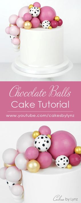 How To Make Edible Spheres, Cake Bubbles How To Make, Cake With Chocolate Balls Decor, Sphere Cake Decorating Ideas, Chocolate Spheres On Cake, Ball Cake Decorations, Balls On Cake Design, Cake Ball Decorating Ideas, How To Make Balls For Cake Decoration