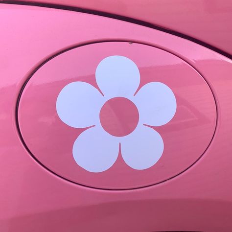 Pink Car Stickers, Cute Car Stickers, Car Mirror Decals, Vinyl Decals Car, Credit Cars, Car Things, Sticker Flower, Mirror Decal, Flower Car