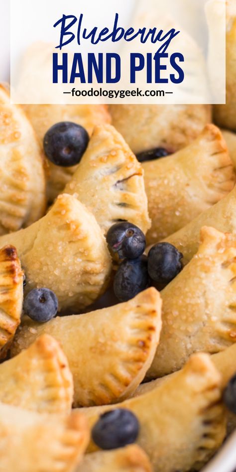 Mini Baked Pies, Recipe With Blueberry Pie Filling, Blueberry Turnovers With Pie Crust, Freezing Hand Pies, Fried Blueberry Pies, Blueberry Hand Pie, Fried Blueberry Hand Pies, Canned Blueberry Pie Filling Desserts, Baked Hand Pies Recipes Fruit