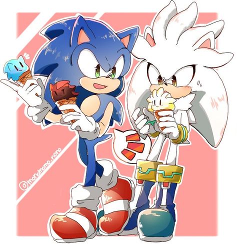 Tweet multimediali di 桜餅は低浮上 (@monomomo_nono) | Twitter Silver X Sonic, Sonic X Silver, Sonic And Silver, Sonic Silver, Sonic Anime, Silver Sonic, Funny Sonic, Sonic And Tails, Sonic Shadow