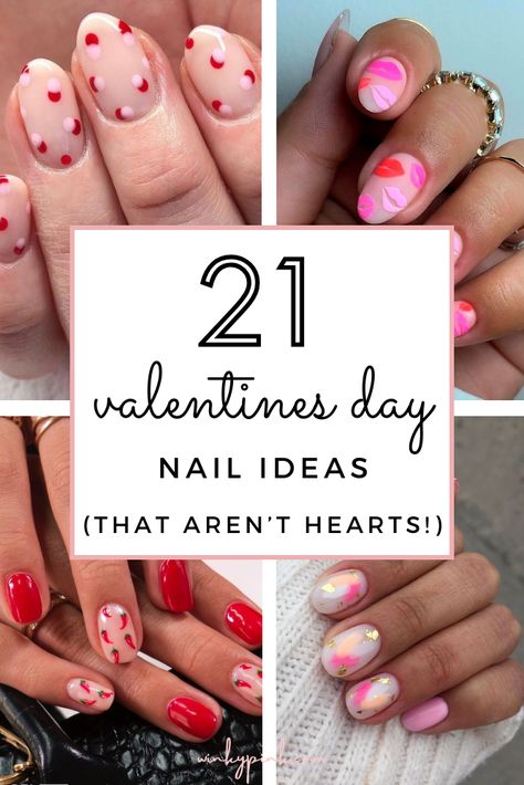 21 VALENTINE’S DAY NAIL IDEAS (THAT AREN’T HEARTS) | DIY Nails | Valentines Day Nails | Nail Art Designs | Nail Inspiration | Short Nail Ideas Nails 2024 Valentines Day, Valentine’s Day Gel Nail Ideas, Neutral Nails Valentines Day, Nail Ideas For Valentines Day Short, Valentine Nails With Hearts, Nail Art Ideas Valentines, February 2024 Nails Ideas, Nail Inspiration Valentines Day, Valentines Day Nails 2024 Short