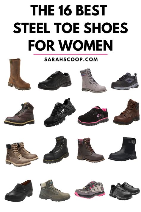 Women Steel Toe Shoes, Composite Toe Shoes For Women, Women’s Work Boots Outfit, Womens Work Boots Steel Toe, Cute Steel Toe Shoes For Women, Safety Shoes For Women, Safety Boots Women Outfits, Women’s Work Boots, Steel Toe Boots Women Outfit