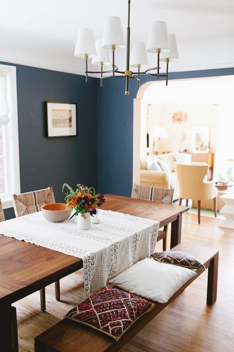 Ask Studio McGee: Our Favorite Blue Paint Studio Mcgee Living Room, Mcgee Kitchen, Studio Mcgee Kitchen, Dining Room Paint Colors, Kitchen 2020, Modern Farmhouse Dining Room, Dining Room Paint, Dining Room Blue, Modern Farmhouse Dining