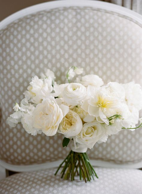 Dainty White Bouquet, Wedding Flowers With Ribbon, Bridal Flowers Ivory, Peony And Rose Bridal Bouquet, Ranunculus And Hydrangea Bouquet, White Rose And Ranunculus Bouquet, Bridal Bouquet With Ranunculus, White And Cream Wedding Bouquet, Bridal Bouquet Wrap Ideas