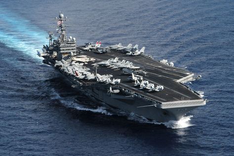 Most naval exercises are not of strategic importance. However, this shows U.S. ‘balance of power’ tactic that the Romans and the British… Uss Theodore Roosevelt, Uss America, Sea Hawk, Navy Uniform, Uss Nimitz, Naval Aviation, Go Navy, Us Navy Ships, Aircraft Carriers