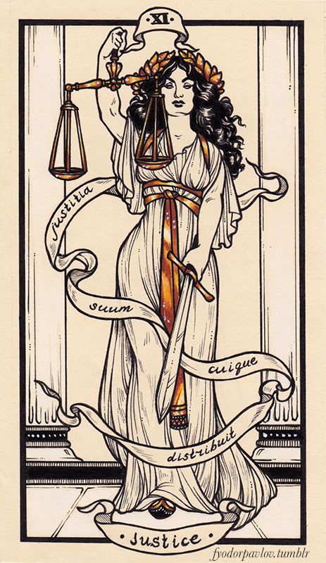 Justice Tarot card, Fyodor Pavlov Fyodor Pavlov, Justice Tarot Card, Justice Tarot, Tarot Tattoo, Lady Justice, Tarot Meanings, 카드 디자인, Tarot Cards Art, Tarot Art