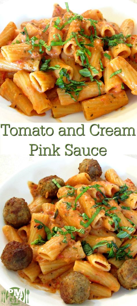 What is Pink Sauce? Pink Sauce is this incredible little secret that most Italians know about. This sauce is delicious. Be sure to watch the short video tutorial. Poor Man's Gourmet KItchen Pink Sauce Spaghetti, Italian Pink Sauce, Cheesy Pink Sauce Pasta, Italian Pink Sauce Recipe, Easy Pink Pasta Sauce Recipes, Pink Sauce Pasta Ground Beef, Pink Sauce Recipe, Pink Sauce, Vodka Sauce