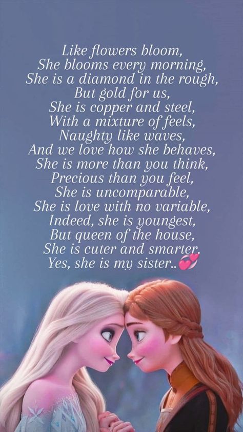 Birthday Wishes For Sibling Sister, Frozen Sister Quotes, Sister Poems Birthday, Cute Sister Quotes, Happy New Month Quotes, Happy Birthday Captions, Balloon Surprise, Month Quotes, Sister Poems