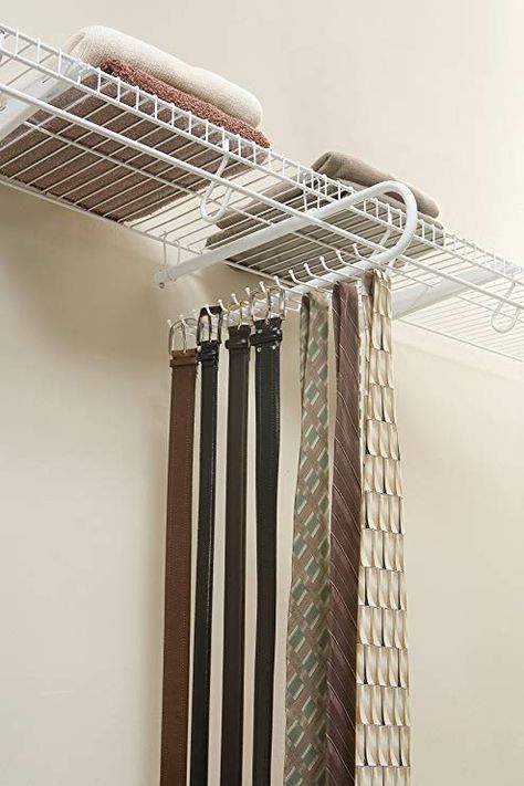 Adjustable Closet System, Best Closet Organization, Shelving Brackets, Belt Rack, Belt Organizer, Belt Storage, Belt Hanger, Closet Kits, Diy Dresser Makeover