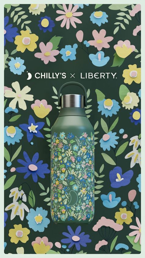 Exclusive: Series 2 patterns have landed! Five botanical designs brought to you by our Chilly's X Liberty collab. 🌸 Branded Water Bottle, Juice Packaging, Eco Jewelry, Eco Packaging, Gift Inspo, Coffee Sleeve, Reusable Water Bottles, Baby Blanket Knitting Pattern, Reusable Bottle