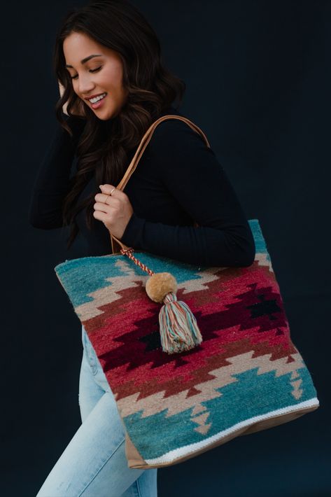 Our tote bags will be the best companion for your lifestyle! This teal, burgundy, maroon and tan Aztec inspired pattern tote is a statement bag for your day to day lifestyle! Teal And Burgundy, Teal Burgundy, Blouses Vintage, Flannel Sweatshirt, Knit Jewelry, Diy Bags Purses, Diy Bags, Exploring The World, Tote Pattern