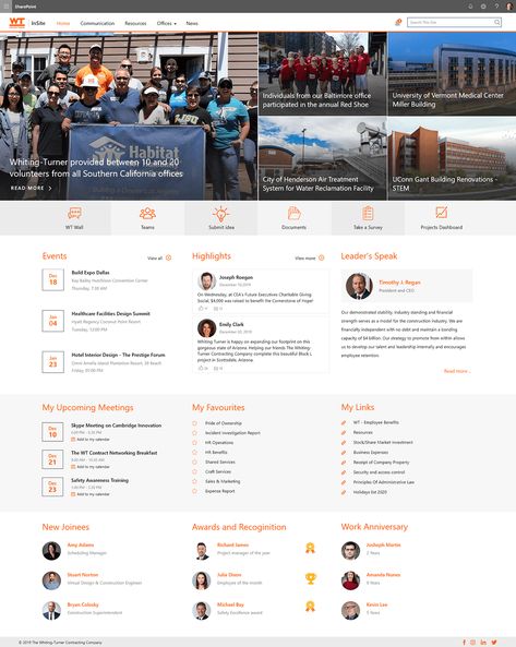 WT Intranet on Behance Intranet Layout, Sharepoint Design, Sharepoint Intranet, Intranet Portal, Portal Design, Ui Design Dashboard, Government Website, Building Renovation, Work Design