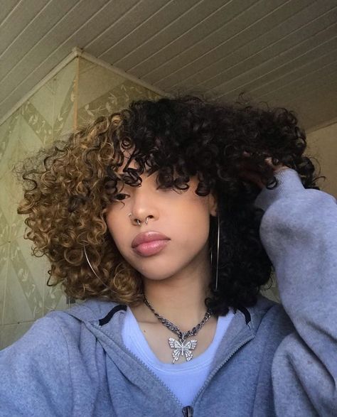 Cute Icon Pfp, Curly 3b, Dyed Bangs, Goddess Braids Hairstyles, Ginger Hair Color, Type 4 Hair, Cute Icon, Dyed Hair Inspiration, Hairdos For Curly Hair