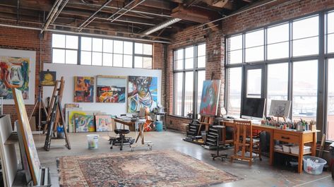 15 Art Studio Loft Room Designs - Marry Design Creative Studio Space, Art Studio Space, Art Studio Ideas, Artist Studios, Studio Spaces, Artistic Space, Creative Workspace, Dream Studio, Studio Inspiration