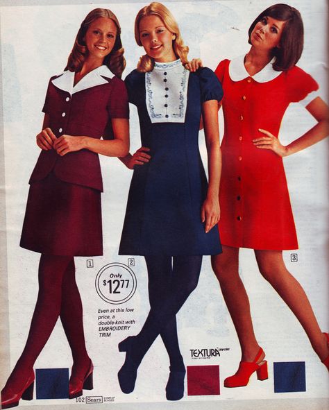 All sizes | Sears 1973 fw 3 dresses | Flickr - Photo Sharing! Colleen Corby, Superstar Barbie, Vestidos Retro, 70’s Style, 60s 70s Fashion, 60s And 70s Fashion, 70s Outfits, Seventies Fashion, 70’s Fashion