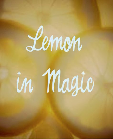 Lemon in Magic is associated with longevity, purification, love, happiness and friendship. It is also used in banishing and protection spells. A mixture of lemon juice and water may be used to cleanse used amulets, jewellery and other objects -ensuring that all negativity is removed from them. Dried lemon peel, lemon leaves and blossoms can be added to love, purification and healing sachets and mixtures. If you share lemon pie with your partner you ensure fidelity. A slice of lemon placed beneat Witchy Essentials, Grimoire Notebook, Herb Healing, Plant Magick, Magick Herbs, Witches Wand, Dried Lemon Peel, Spiritual Rituals, Moon Water