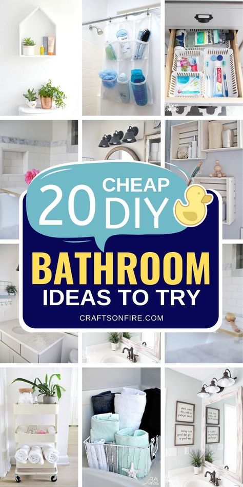 Cheap Hacks, Diy Bathroom Ideas, Bathroom Storage Ideas, Ideas Baños, Simple Bathroom Decor, Walk In Shower Designs, Bathroom Diy, Ways To Organize, Diy And Home Improvement