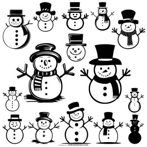 Free 15 Snowman Silhouette Vector Resources for Christmas Decorations Snowman Silhouette, Snowman Outline, Santa Hat Clipart, Snowman Illustration, Santa Claus Vector, Snowman Clipart, Xmas Baubles, For Christmas Decorations, Christmas Decorations Wreaths