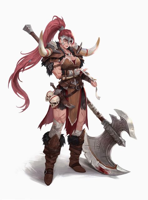 ArtStation - Barbarian, whata . Barbarian Dnd, Barbarian Woman, Viking Character, Dungeons And Dragons Characters, Fantasy Armor, Fantasy Warrior, Arte Fantasy, Fantasy Rpg, 판타지 아트