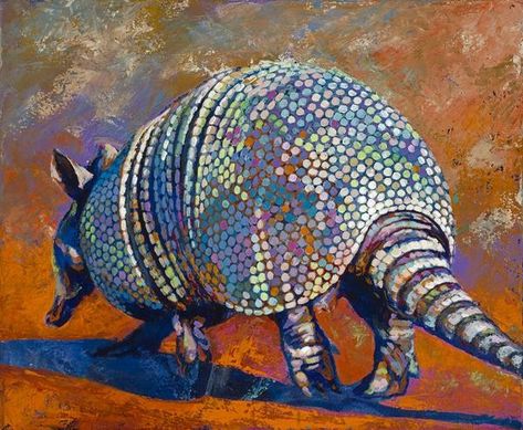 Pangolin Art, Armadillo Art, Louisiana Art, Oil Painting Inspiration, Playroom Art, Animal Artwork, Pottery Inspiration, Animal Quilts, Southwest Art