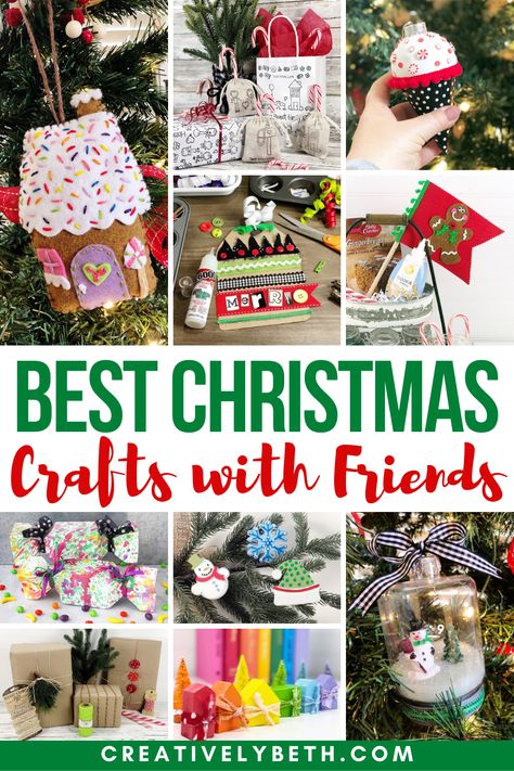 At the beginning of December, I got together with my Team Creative Craft besties, Laura of Me and My INKlings, and The post Christmas Crafting with Friends is the BEST! appeared first on Creatively Beth. Diy Friendship Ornaments, Christmas Crafts To Do With Friends, Christmas Crafts With Friends, Christmas Crafts For A Group, Last Minute Christmas Crafts, Crafting With Friends, Friendship Ornaments, Gingerbread Gifts, Globe Crafts