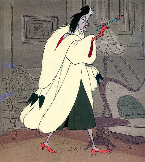 Cruella Animation, 101 Dalmations Cruella, Animation Layout, 101 Dalmatians 1961, 101 Dalmations, Cruella Deville, Disney Princess Modern, Flamingo Art, Fav Movies