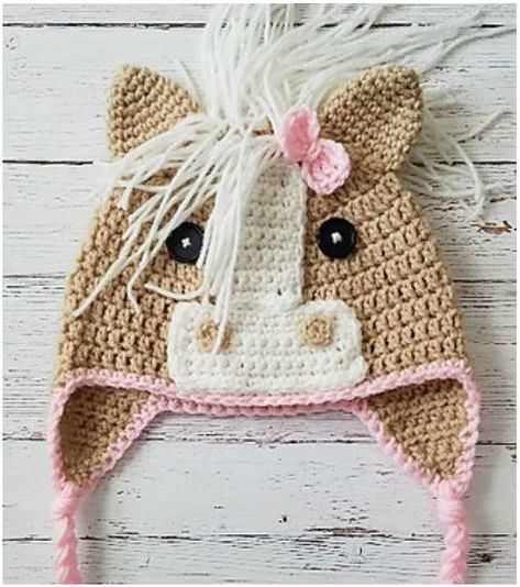 Crochet unicorn hat