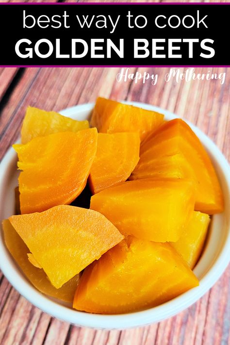 Orange Beets Recipe, Golden Beets Benefits, How To Cook Golden Beets, Yellow Beets Recipe, Golden Beet Recipes, Best Way To Cook Beets, Pickled Golden Beets, Roasted Yellow Beets, Golden Beets Recipe