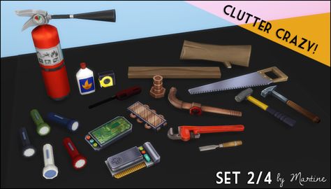 The Sims 4 | Martine: Clutter Crazy Part 2 - Tools and Garage | buy mode new objects deco Sims 4 Clutter Cc Kitchen, Around The Sims 4, Sims 4 Kitchen, Die Sims 4, Sims 4 Clutter, The Sims 4 Download, Sims 4 Update, Sims 4 Cc Furniture, Best Sims