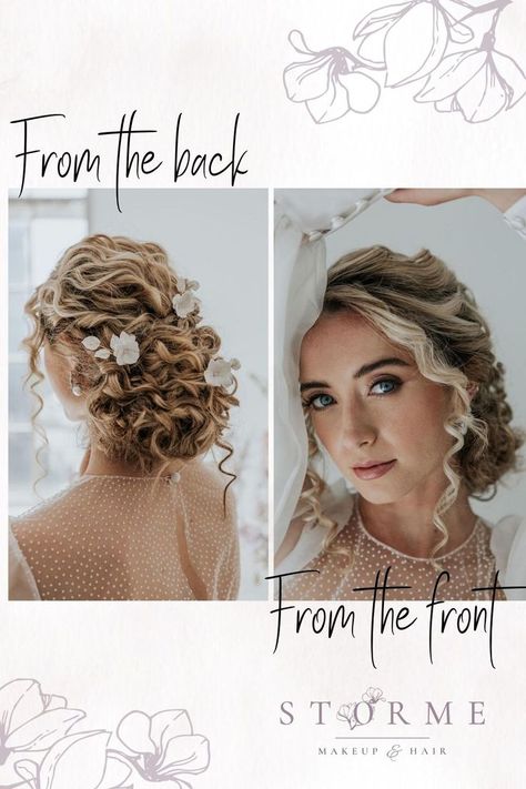 Curly Hair Updo For Prom, Curly Wedding Hairstyles Updo, Curly Hair Wedding Styles Naturally Updo, Naturally Curly Bridal Hair Updo, Curly Wedding Hair Updo, Naturally Curly Wedding Hairstyles, Bride Curly Hairstyles, Natural Curly Hair Wedding Styles, Natural Curly Wedding Hair